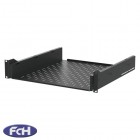 2u Sliding Rack Shelf with Vented Tray - 455mm Depth